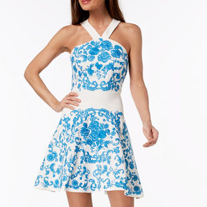 foxiedox Blue and White Floral Dress